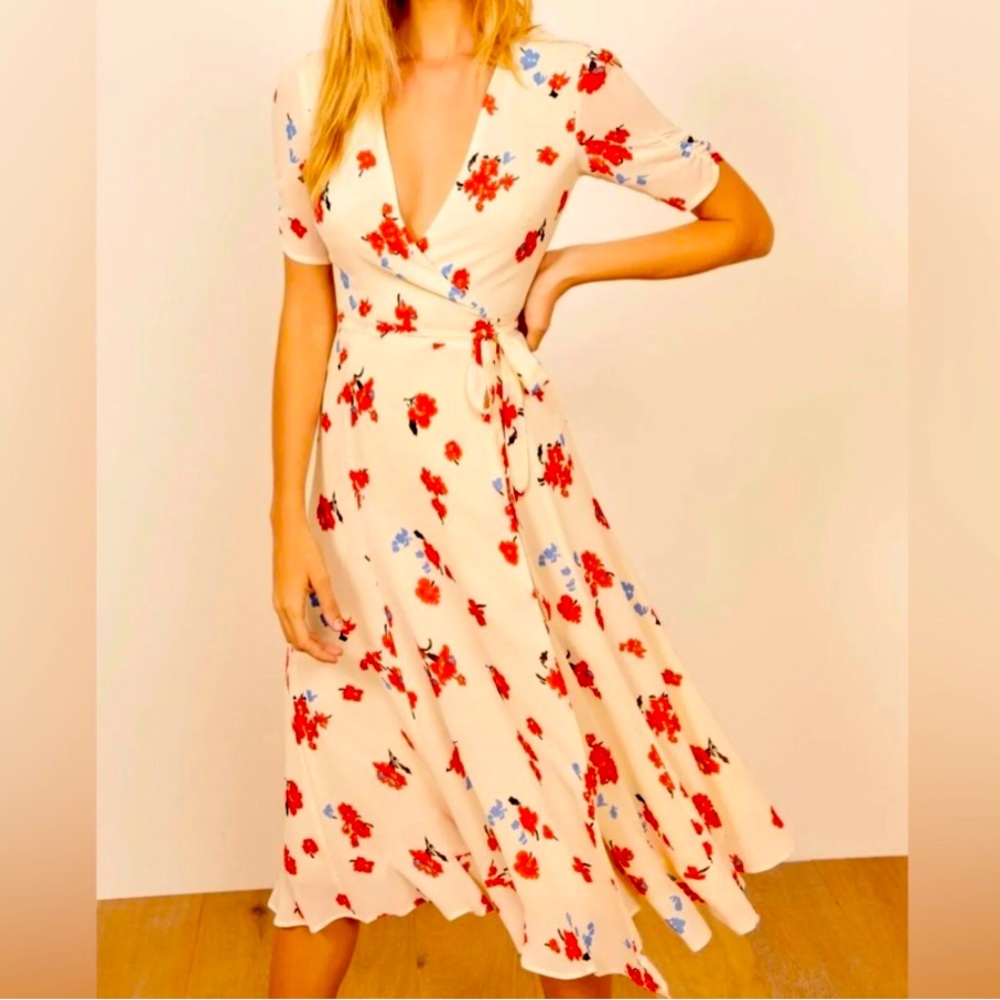 Reformation Napa Wrap Dress Small